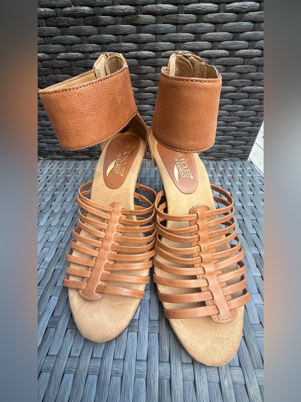 Aerosoles tan & brown wedge sandals #wedges #summer